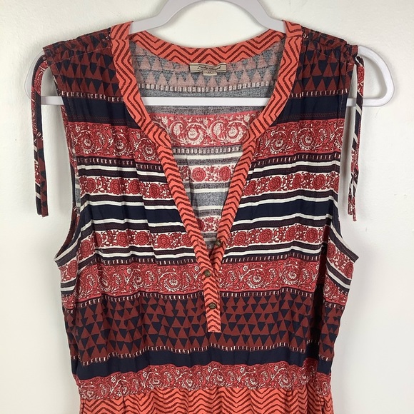 Lucky Brand Red and Blue Patterned Dress - Picture 2 of 6